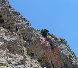 Rest of the climbing routes