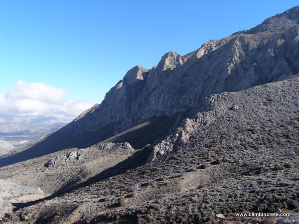 An overview of rock climbing routes as walking the E4 path