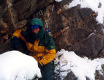 Climbing the route Diktamos in winter of 1999
